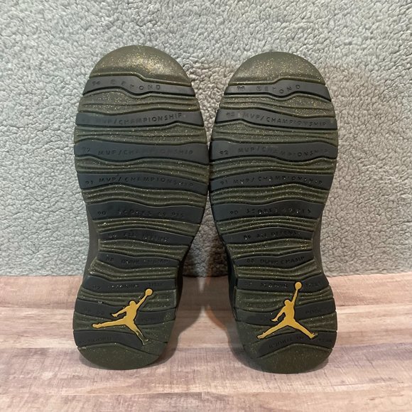 Vintage Jordan 10 Retro 2015 Black Gold Size 9 Men's SHIPS ASAP 310805 012 - Picture 7 of 8